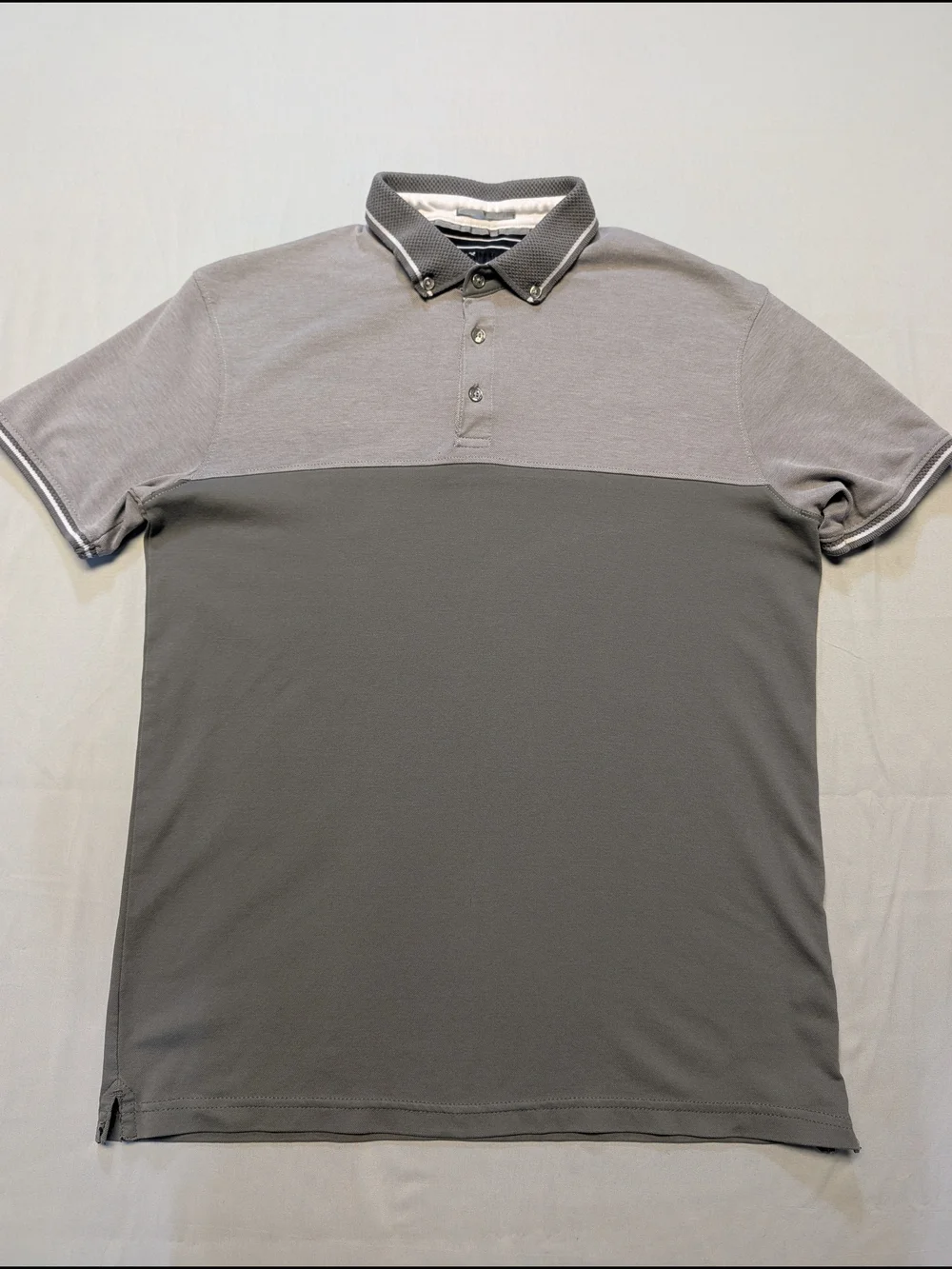 Denim & Flower Gray Polo Men's Size Small Short-Sleeve